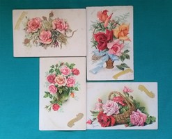 Nagyon szép,régi,külföldi virágos képeslapok,üdvözlőlapok a 60- s évekből
