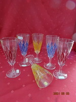French crystal colored glass. Vmc reim - six champagne glasses. He has!