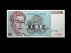 UNC - 100.000.000 DINÁR - JUGOSZLÁVIA - 1993