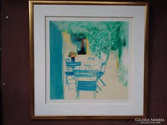Claud Hemeret: Kék székek  1/5-öd áron - 195 EUR volt a francia galériában