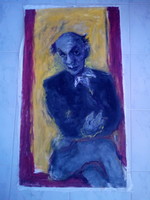 Gyula Bakányi painting 110 x 60 cm