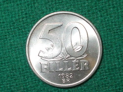 50 Filér 1982 ! It was not in circulation! Greenish!
