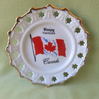 Canada porcelain plate, decorative plate winnipeg, manitoba