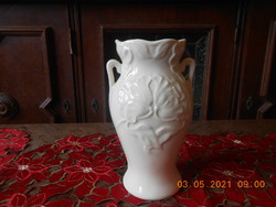 Zsolnay alapmázas füles váza