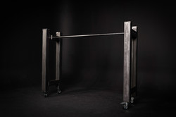 Fém ruhaállvány, egyedi készítésű gurulós állvány, loft, industrial most LEÁRAZVA!