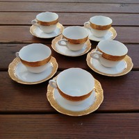 Czechoslovak tea and coffee porcelain cup for 6 people