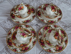 ROYAL ALBERT " Old Country Roses " Angol rózsás csontporcelán teás reggeliző szettek