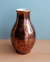 Hollóházi lüsztermázas porcelán váza ritkább jelzéssel