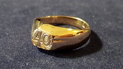Nagyon szép, mutatós 14 K arany gyűrű 40. évfordulóra