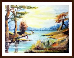 Czinóber - Three Ducks (40 X 30)