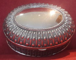 Silver-plated jewelry box, box for borgo