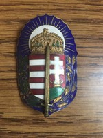 Vitézi kitűző koronás magyar címer