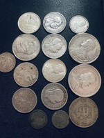 15-db vegyes ezüst pénz