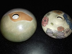 2 db ikebana jellegű antik és iparművészeti váza