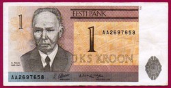 Külföldi pénzek:  Észtország   1 korona