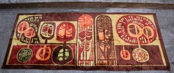 Selyemmokett retro art deco falvédő faliszőnyeg falikárpit mokett 180 x 76 cm