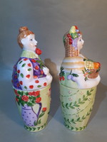 Willeroy&boch porcelain two-piece figural storage spice holder