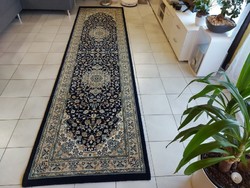Gyönyörű 80x305 gyapjú perzsa futó szőnyeg Kzm_424 ingyen posta