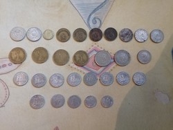 30 darab régi magyar fém pénz