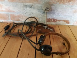 Headset and microphone with telephone exchange