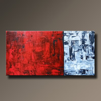 120x60 cm - Red Black Abstract