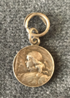Szent Johanna sterling ezüst antik medál