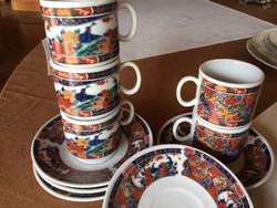 Chinese coffee cups with plates for 5 people