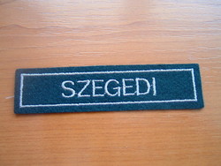 Embroidered name Szeged stitcher #