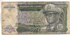 100000 zaires 1992 Zaire