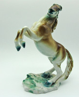 B627 Óriás méretű ágaskodó porcelán ló - hibátlan gyönyörű darab