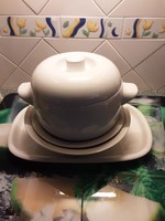 Retro - Alföldi porcelán Szaturnusz étkészlet, leveses tál