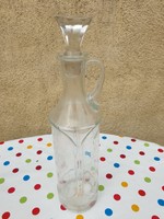 Art deco glass pitcher with stopper for sale!