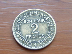 FRANCIA 2 FRANCS FRANK 1924 Copper 90-70% Tin 10-30% 10% Alumium NYITOTT 4-S #