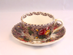 Antik Francia Opaque Utzschneider & Co, Sarreguemines fajansz teás csésze szett kb. 2,5 dl-es csészé