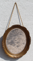 Old oval wall mirror in blondell frame
