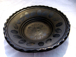 Karcagi black ceramic wall bowl