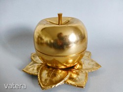 Ritka retro arany alma alakú pálinkás készlet