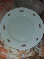 Zsolnay lapos tányér lila jelöléssel
