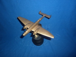 régi bronz repülőgép makett asztali dísz