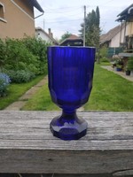 Régi kék üveg pohár