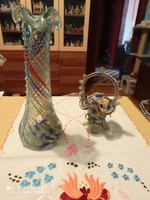 Muránoi váza ajándék kosárral