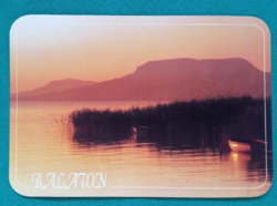 Balaton,naplemente,Tanúhegy,postatiszta képeslap