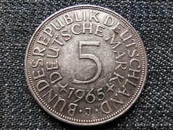 Németország NSZK (1949-1990) .625 ezüst 5 Márka 1965 J (id22996)