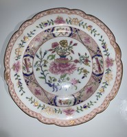 Fischer Ignác dúsan festett indiai kosaras tányér