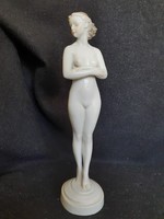 Gondos József, Herendi, balerina akt, ritka porcelán szobor, hibátlan 28 cm