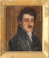 Magyar festő, 1810 körül: Nemesúr portréja (Báró Vitézvári Simonyi József huszár óbester?)