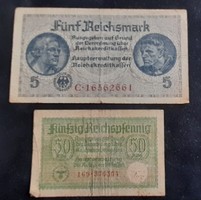 Németország 5 Márka és 50 Pfennig.