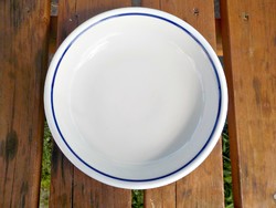 Zsolnay kék szegélyes pörköltes tányér