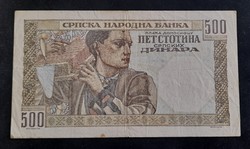 Szerbia 500 Dinár 1941 F.