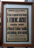 24 x 16 cm Nemzeti színház közleményi plakát